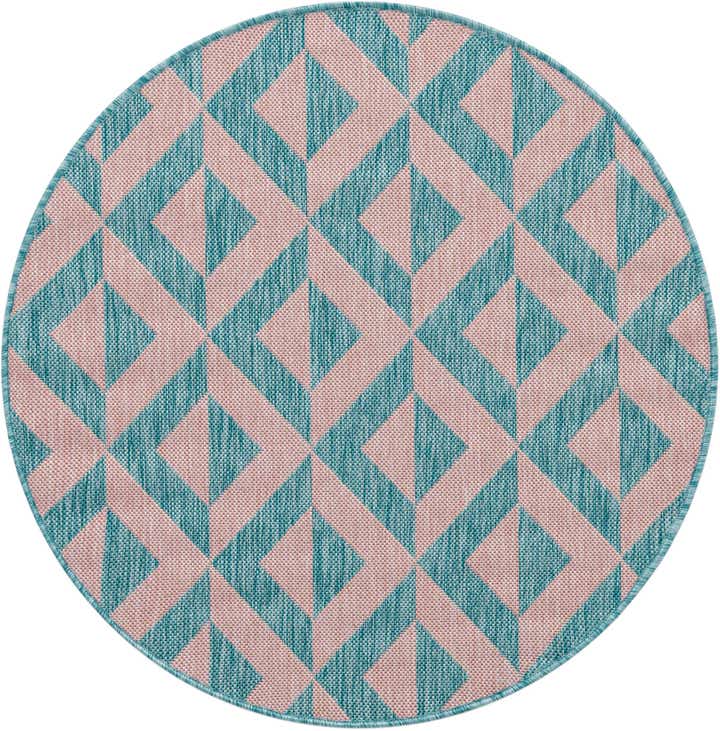 3' x 3' Easy-Clean Jill Zarin Napa Indoor / Outdoor Round Rug