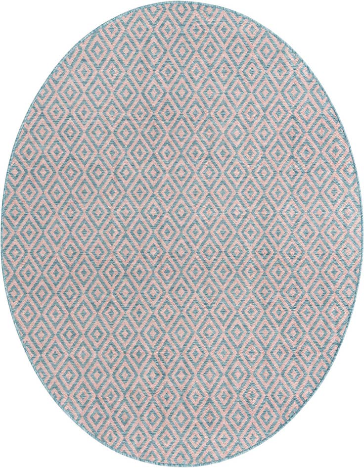 Detail image of 7' x 7' Easy-Clean Jill Zarin Costa Rica Indoor / Outdoor Round Rug