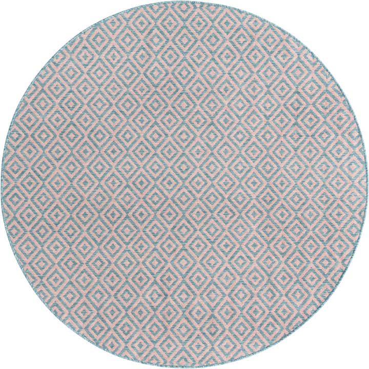 7' x 7' Easy-Clean Jill Zarin Costa Rica Indoor / Outdoor Round Rug
