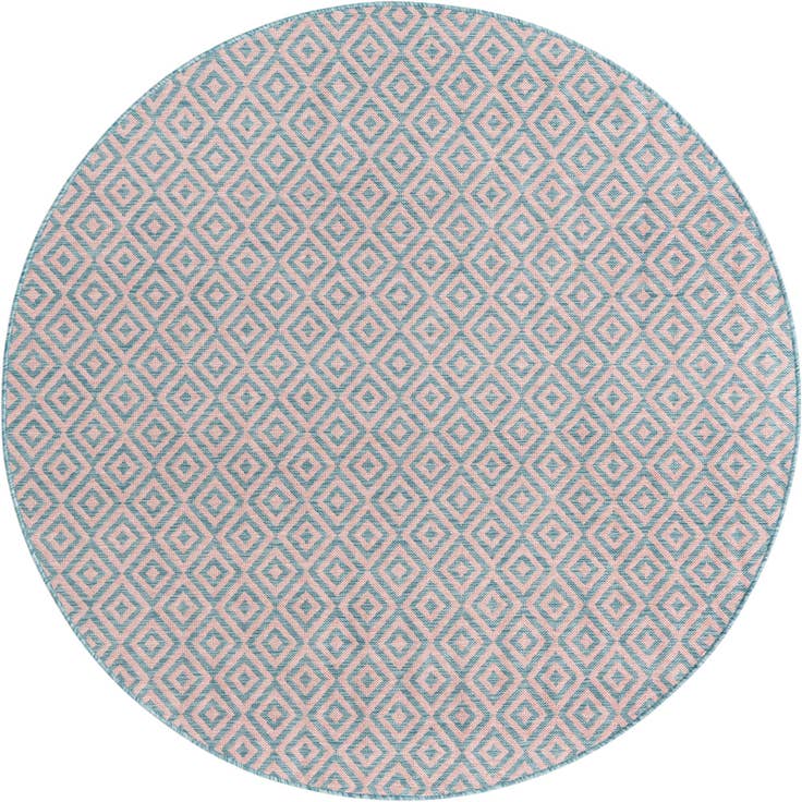 Detail image of 7' x 7' Easy-Clean Jill Zarin Costa Rica Indoor / Outdoor Round Rug
