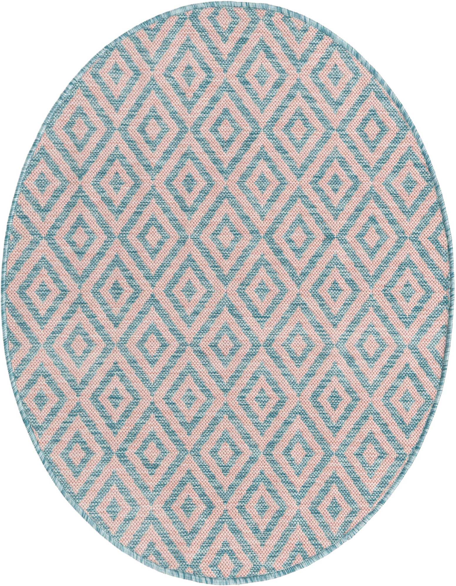 3' x 3' Easy-Clean Jill Zarin Costa Rica Indoor / Outdoor Round Rug