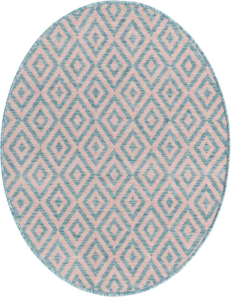 Detail image of 3' x 3' Easy-Clean Jill Zarin Costa Rica Indoor / Outdoor Round Rug