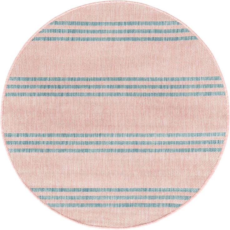 Detail image of 3' x 3' Easy-Clean Jill Zarin Anguilla Indoor / Outdoor Round Rug