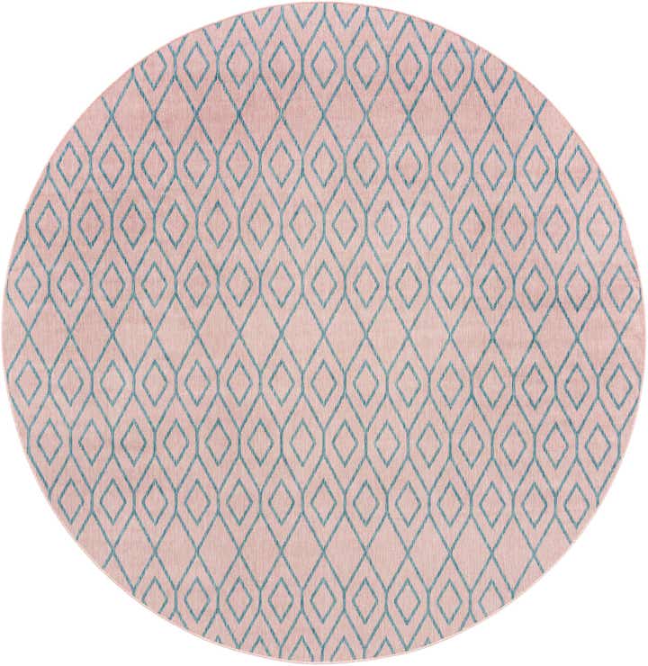 10' 8 x 10' 8 Easy-Clean Jill Zarin Turks and Caicos Indoor / Outdoor Round Rug