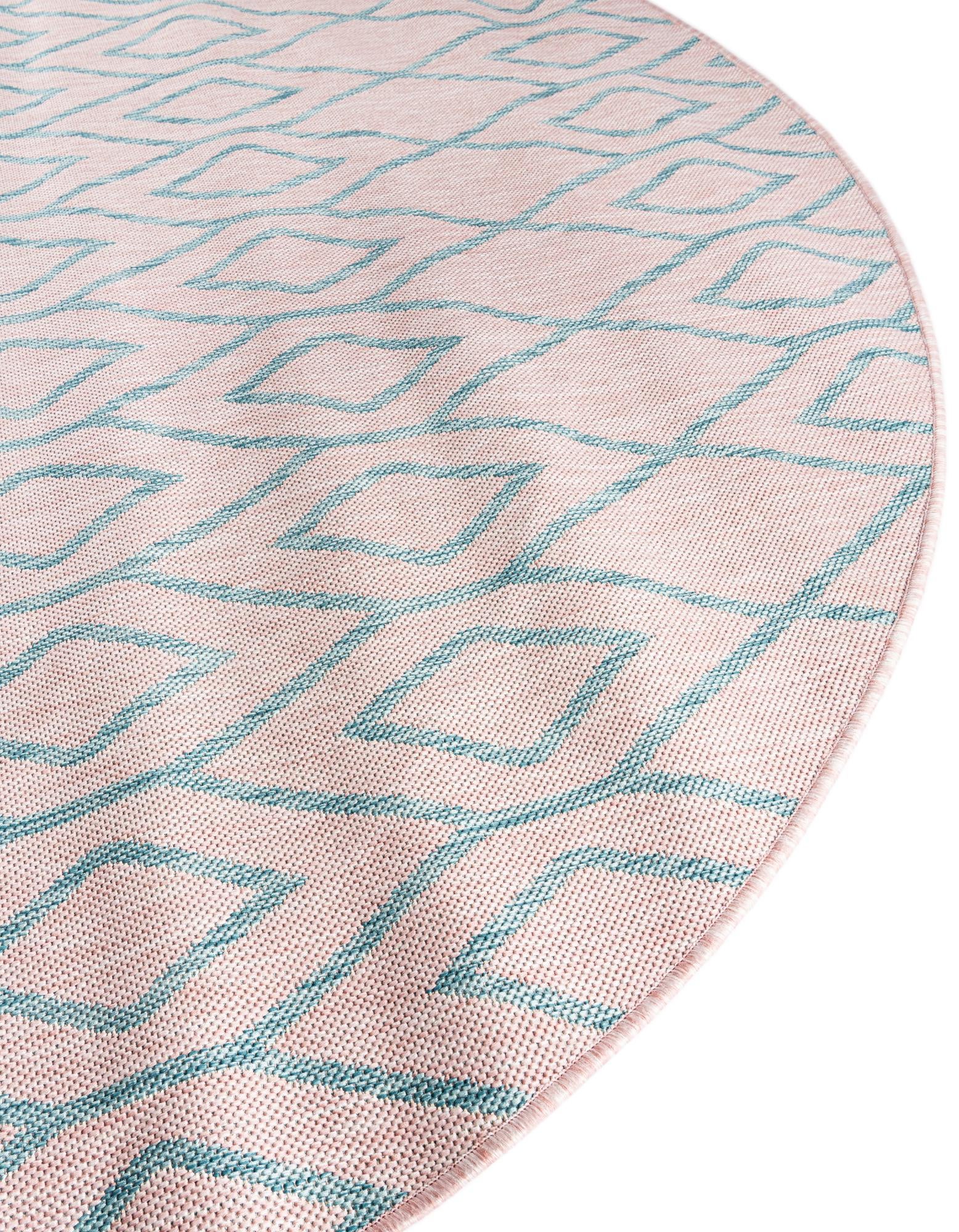 6' 7 x 6' 7 Easy-Clean Jill Zarin Turks and Caicos Indoor / Outdoor Round Rug