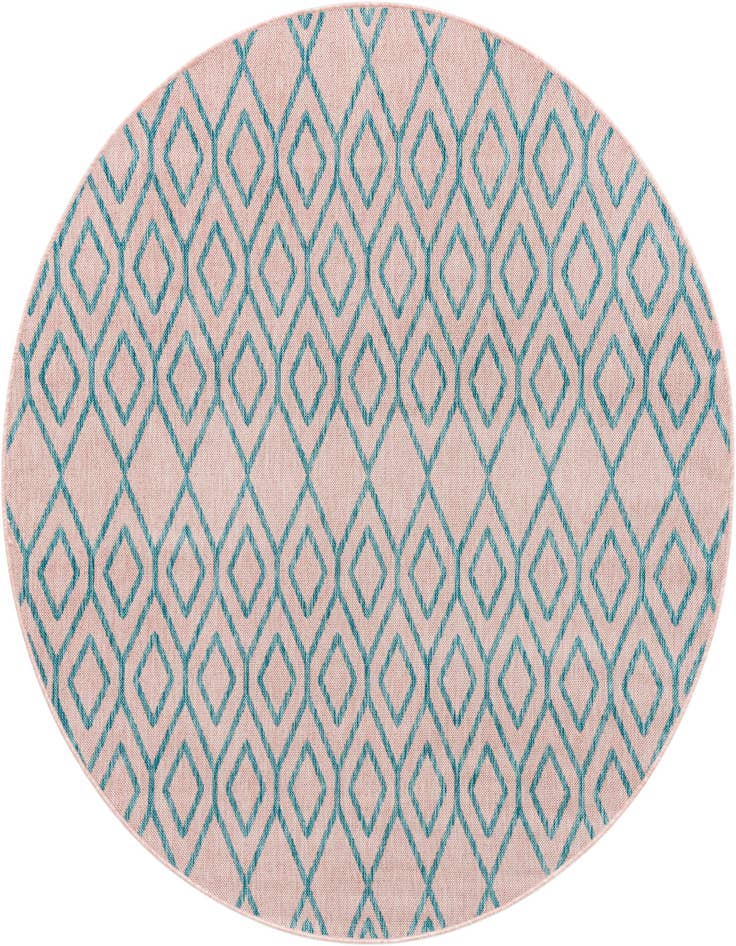 Detail image of 6' 7 x 6' 7 Easy-Clean Jill Zarin Turks and Caicos Indoor / Outdoor Round Rug