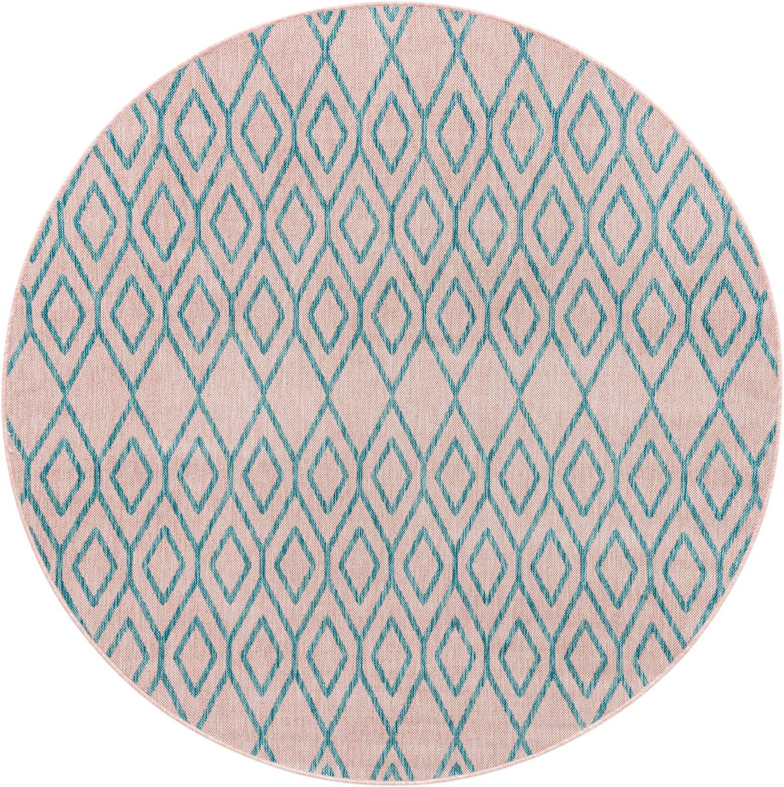 6' 7 x 6' 7 Easy-Clean Jill Zarin Turks and Caicos Indoor / Outdoor Round Rug