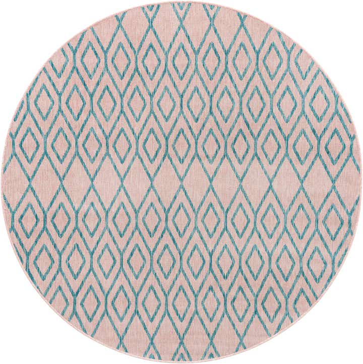 6' 7 x 6' 7 Easy-Clean Jill Zarin Turks and Caicos Indoor / Outdoor Round Rug