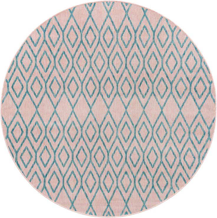 Detail image of 6' 7 x 6' 7 Easy-Clean Jill Zarin Turks and Caicos Indoor / Outdoor Round Rug