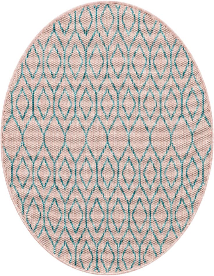Detail image of 3' x 3' Easy-Clean Jill Zarin Turks and Caicos Indoor / Outdoor Round Rug