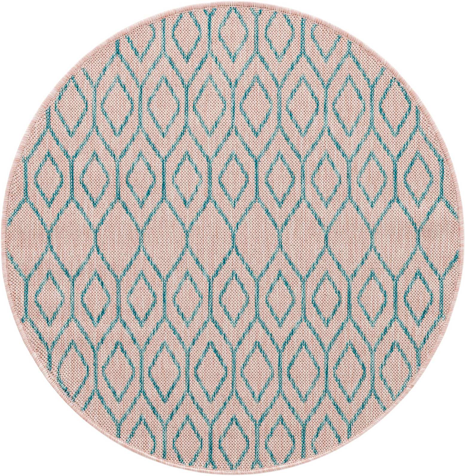 3' x 3' Easy-Clean Jill Zarin Turks and Caicos Indoor / Outdoor Round Rug