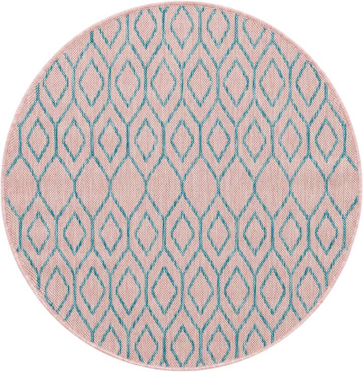 3' x 3' Easy-Clean Jill Zarin Turks and Caicos Indoor / Outdoor Round Rug
