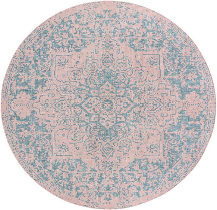 10' 8 x 10' 8 Easy-Clean Jill Zarin Dubai Indoor / Outdoor Round Rug