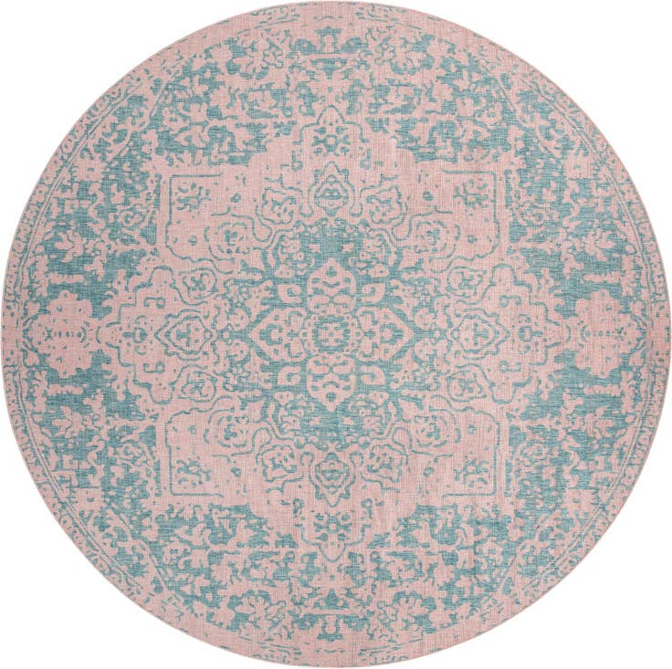 Detail image of 13' x 13' Easy-Clean Jill Zarin Dubai Indoor / Outdoor Round Rug
