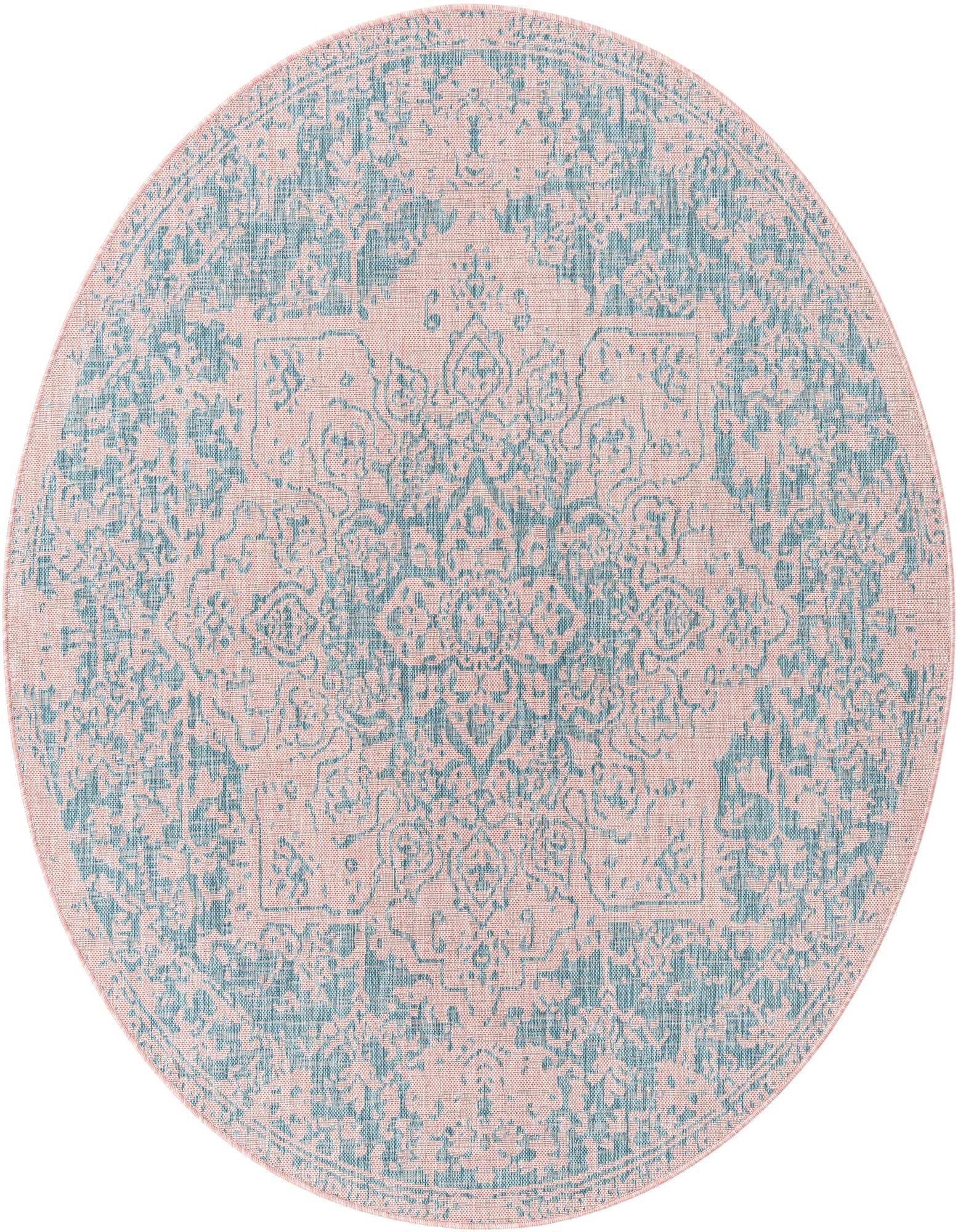 7' x 7' Easy-Clean Jill Zarin Dubai Indoor / Outdoor Round Rug