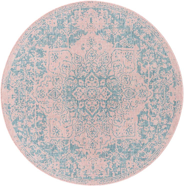 Detail image of 7' x 7' Easy-Clean Jill Zarin Dubai Indoor / Outdoor Round Rug