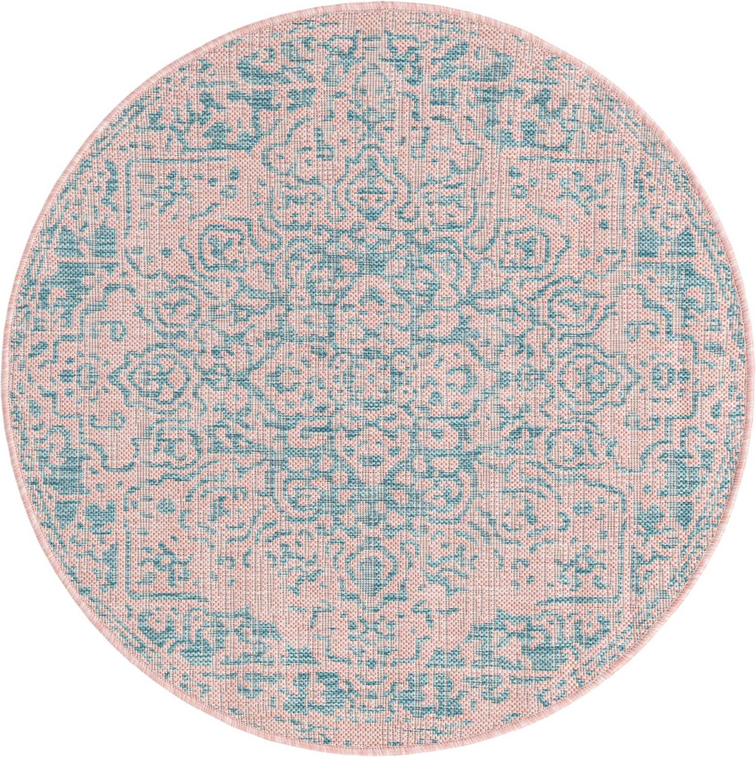 3' x 3' Easy-Clean Jill Zarin Dubai Indoor / Outdoor Round Rug