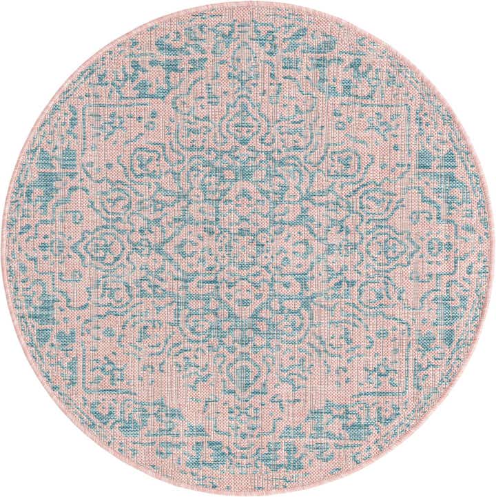 3' x 3' Easy-Clean Jill Zarin Dubai Indoor / Outdoor Round Rug