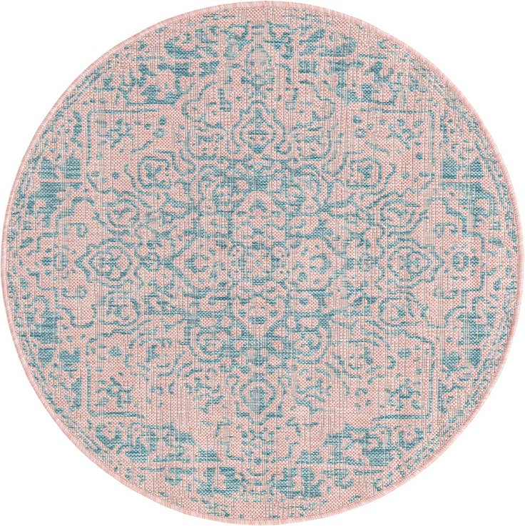 Detail image of 3' x 3' Easy-Clean Jill Zarin Dubai Indoor / Outdoor Round Rug