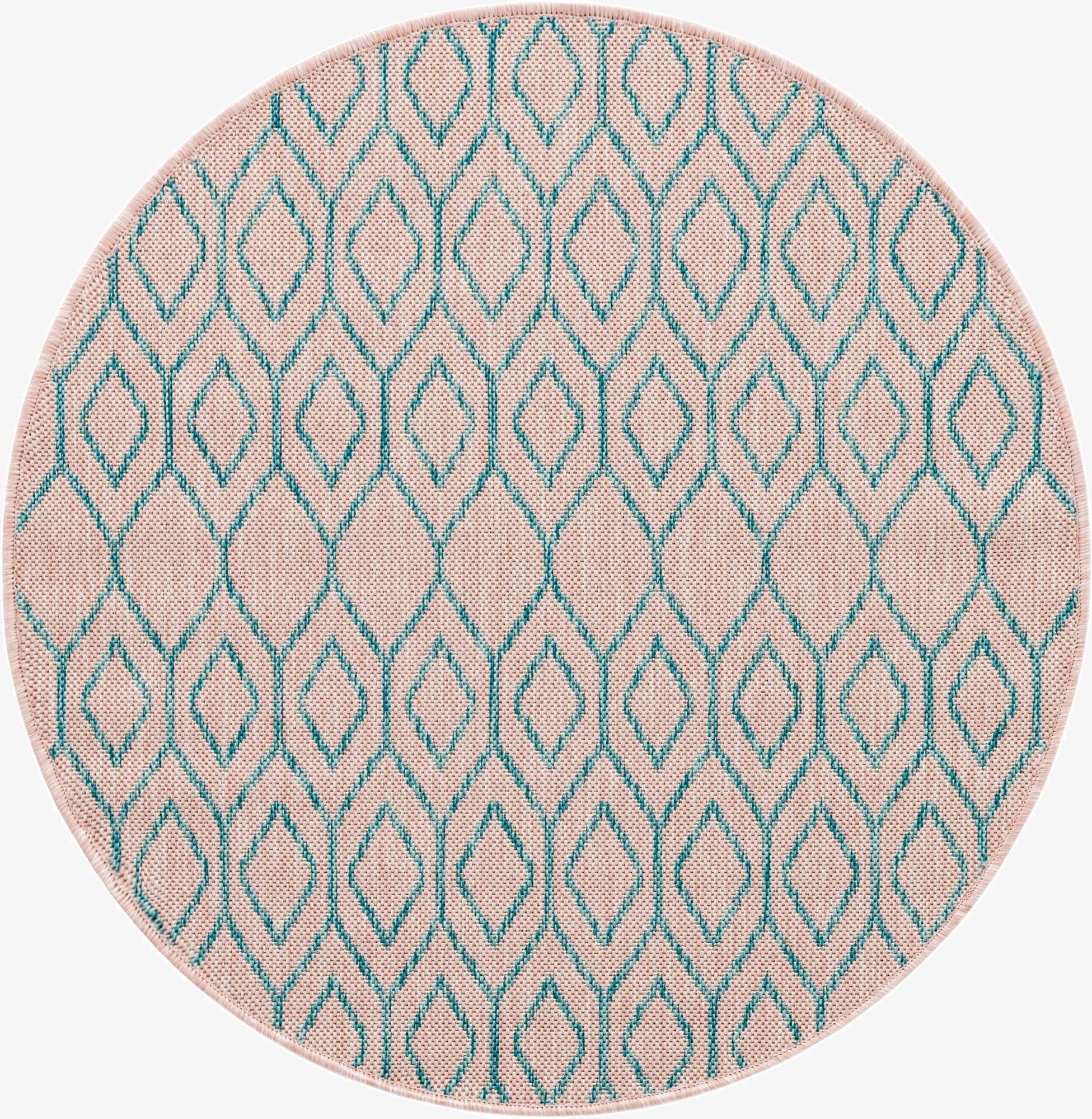 3' x 3'  Washable Jill Zarin Turks and Caicos Indoor / Outdoor Round Rug