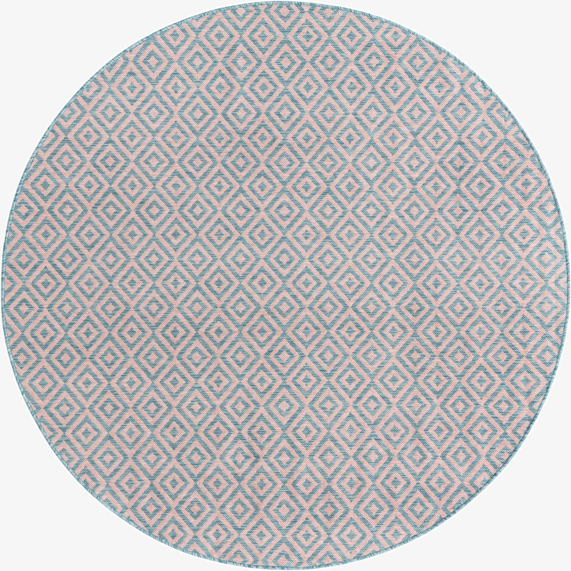 7' x 7'  Washable Jill Zarin Costa Rica Indoor / Outdoor Round Rug