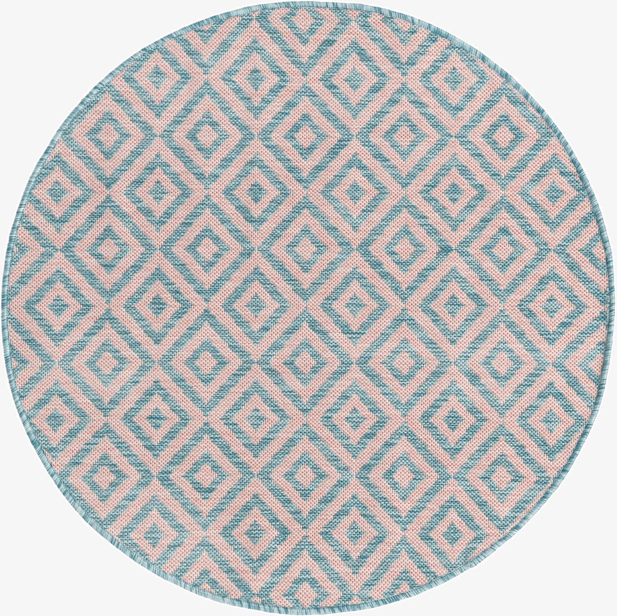 3' x 3'  Washable Jill Zarin Costa Rica Indoor / Outdoor Round Rug