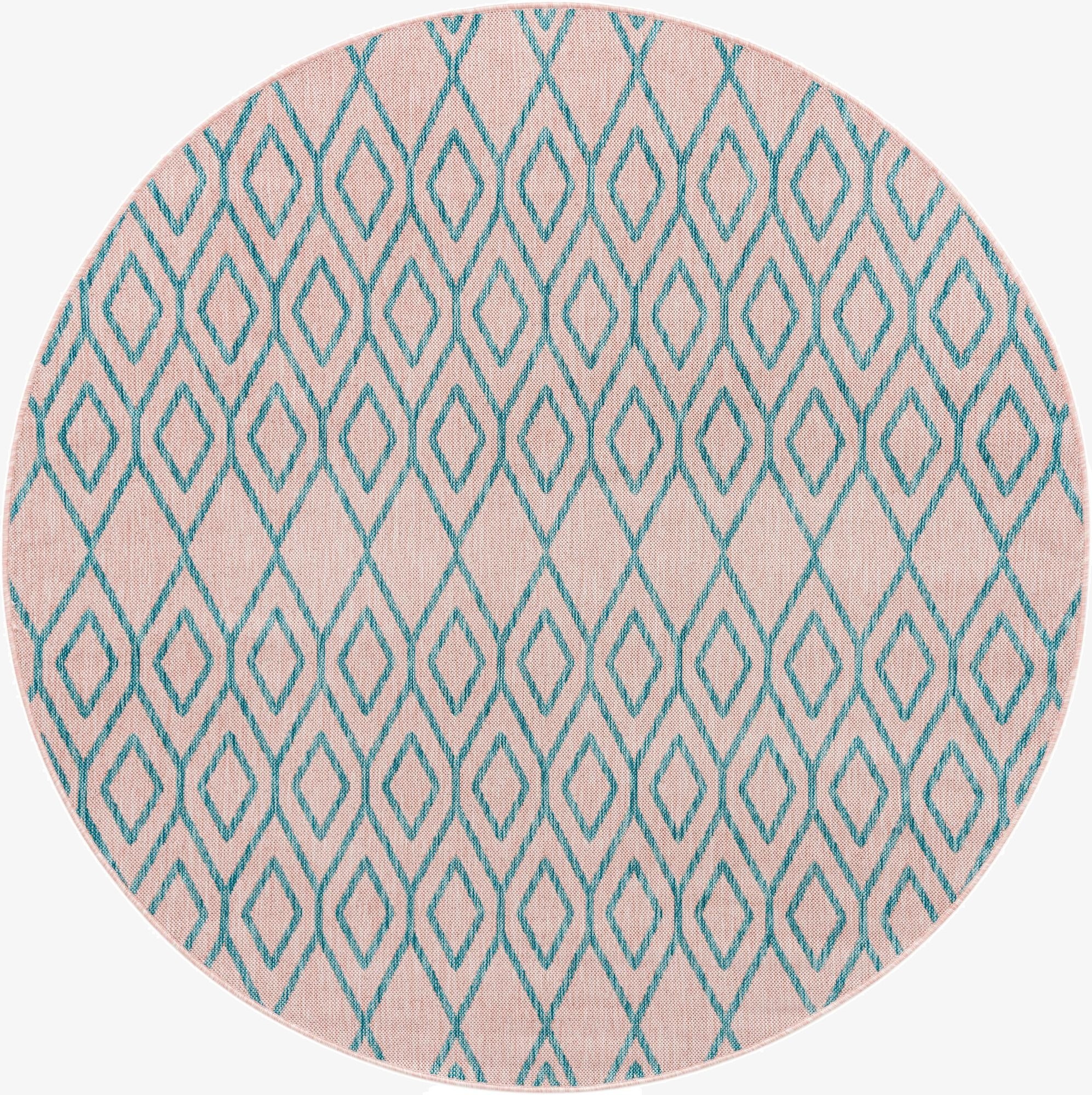6' 7 x 6' 7  Washable Jill Zarin Turks and Caicos Indoor / Outdoor Round Rug