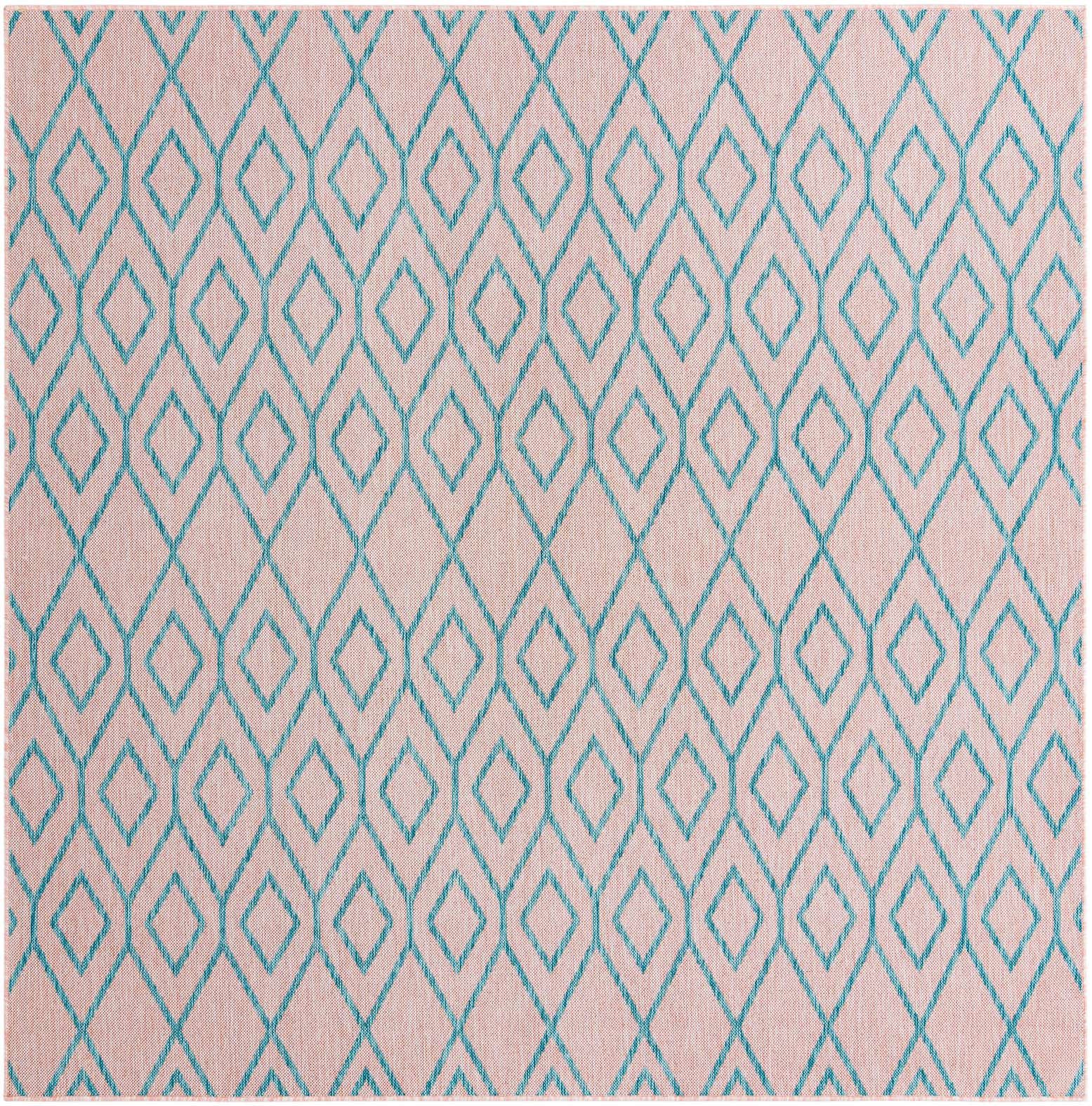 7' 10 x 7' 10 Easy-Clean Jill Zarin Turks and Caicos Indoor / Outdoor Square Rug