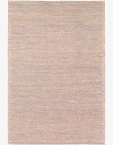 Pink and Gray Hand Woven Seaside Pearl Jute Rug