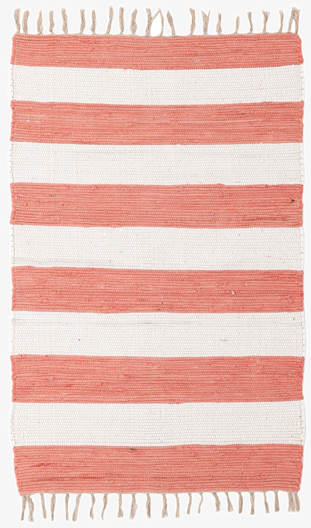 3' 2 x 5' 1  Hand Woven Chindi Cotton Rug