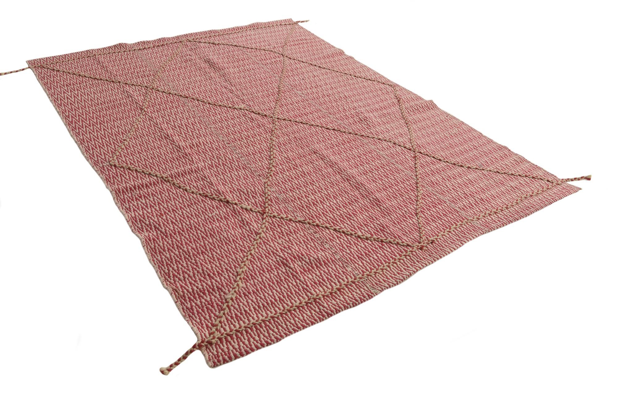 6' 2 x 8' 5 Hand Knotted Moroccan Wool Rug
