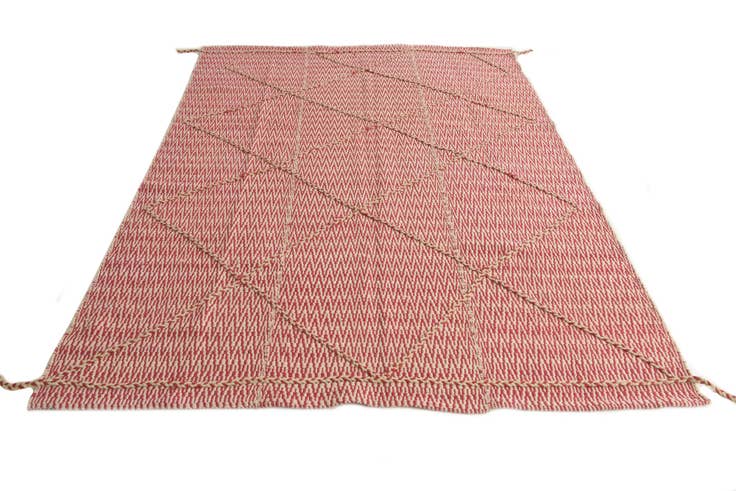 Detail image of 6' 2 x 8' 8 Hand Knotted Moroccan Wool Rug