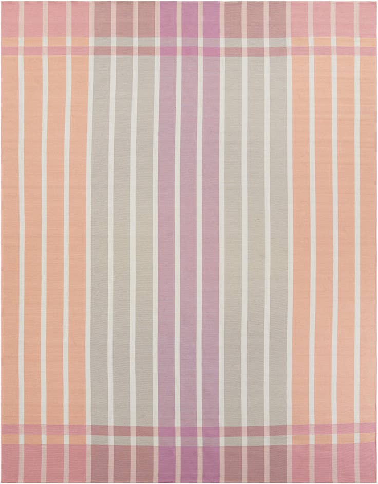 Detail image of 10' x 13' Easy-Clean Striped Indoor / Outdoor Rug