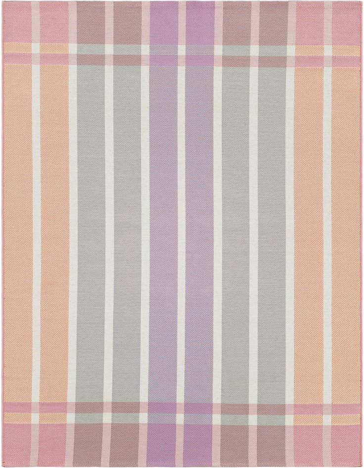 Detail image of 4' x 6' Easy-Clean Striped Indoor / Outdoor Rug