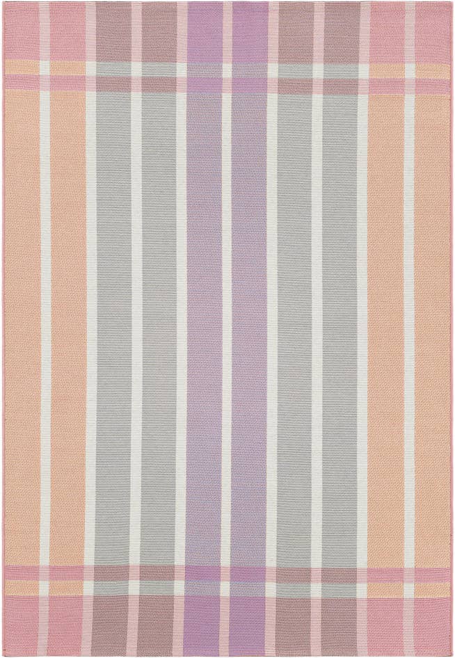 Detail image of 4' x 6' Easy-Clean Striped Indoor / Outdoor Rug