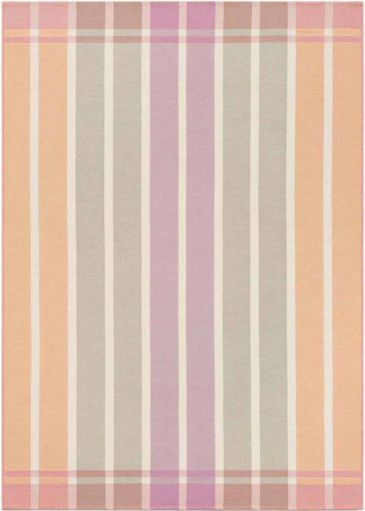 5' 3 x 8' Easy-Clean Striped Indoor / Outdoor Rug