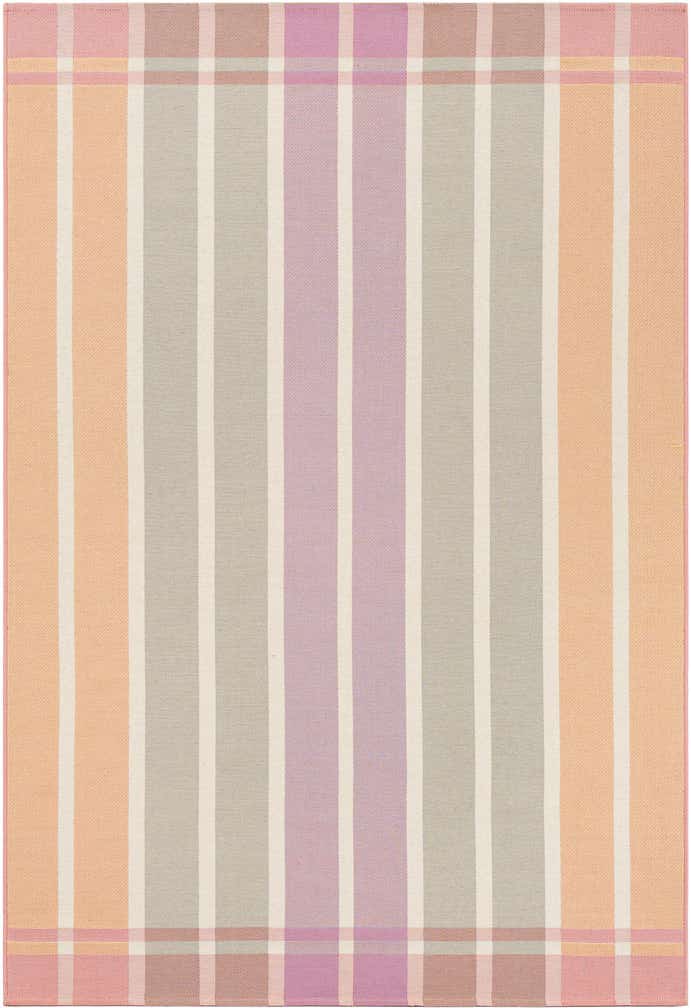 5' 3 x 8' Easy-Clean Striped Indoor / Outdoor Rug