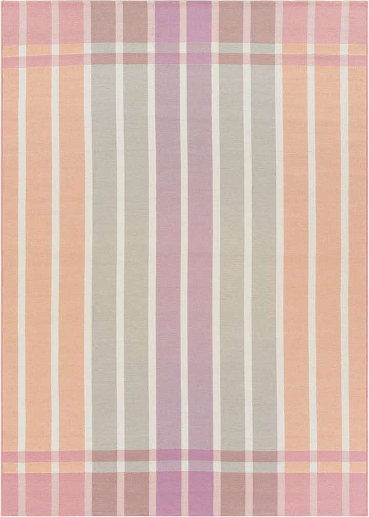 6' x 9' Easy-Clean Striped Indoor / Outdoor Rug