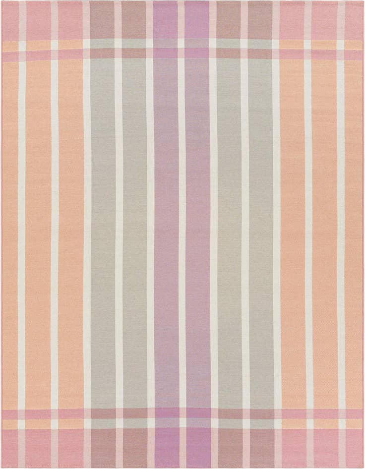 Detail image of 6' x 9' Easy-Clean Striped Indoor / Outdoor Rug