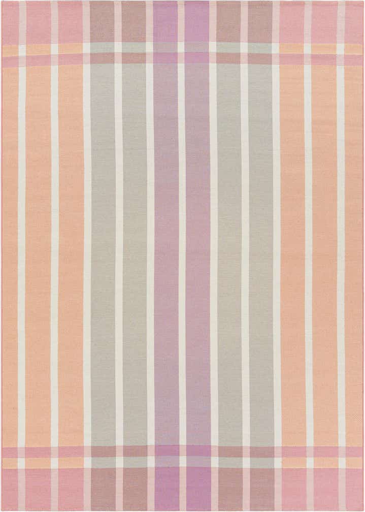 6' x 9' Easy-Clean Striped Indoor / Outdoor Rug