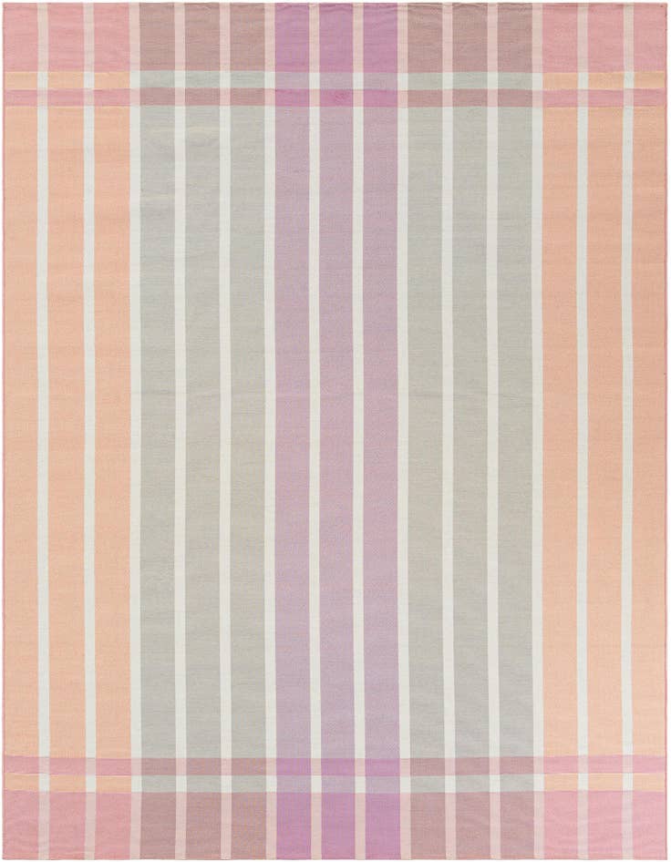 Detail image of 7' 10 x 10' Easy-Clean Striped Indoor / Outdoor Rug