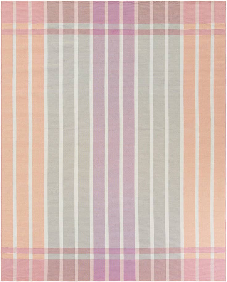 Detail image of 7' 10 x 10' Easy-Clean Striped Indoor / Outdoor Rug