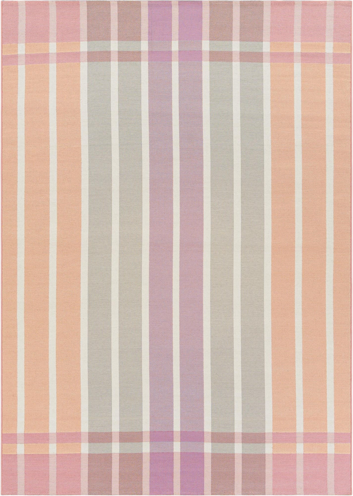 6' x 9'  Washable Striped Indoor / Outdoor Rug