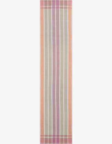 Pink and Lavender Easy-Clean Ribbon Indoor / Outdoor Runner Rug