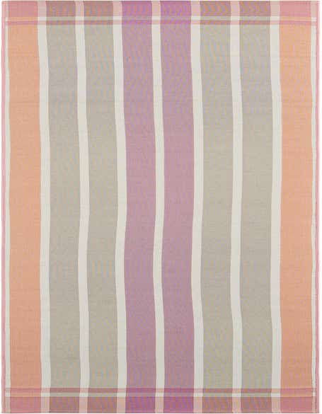 2' 7 x 12' Easy-Clean Striped Indoor / Outdoor Runner Rug