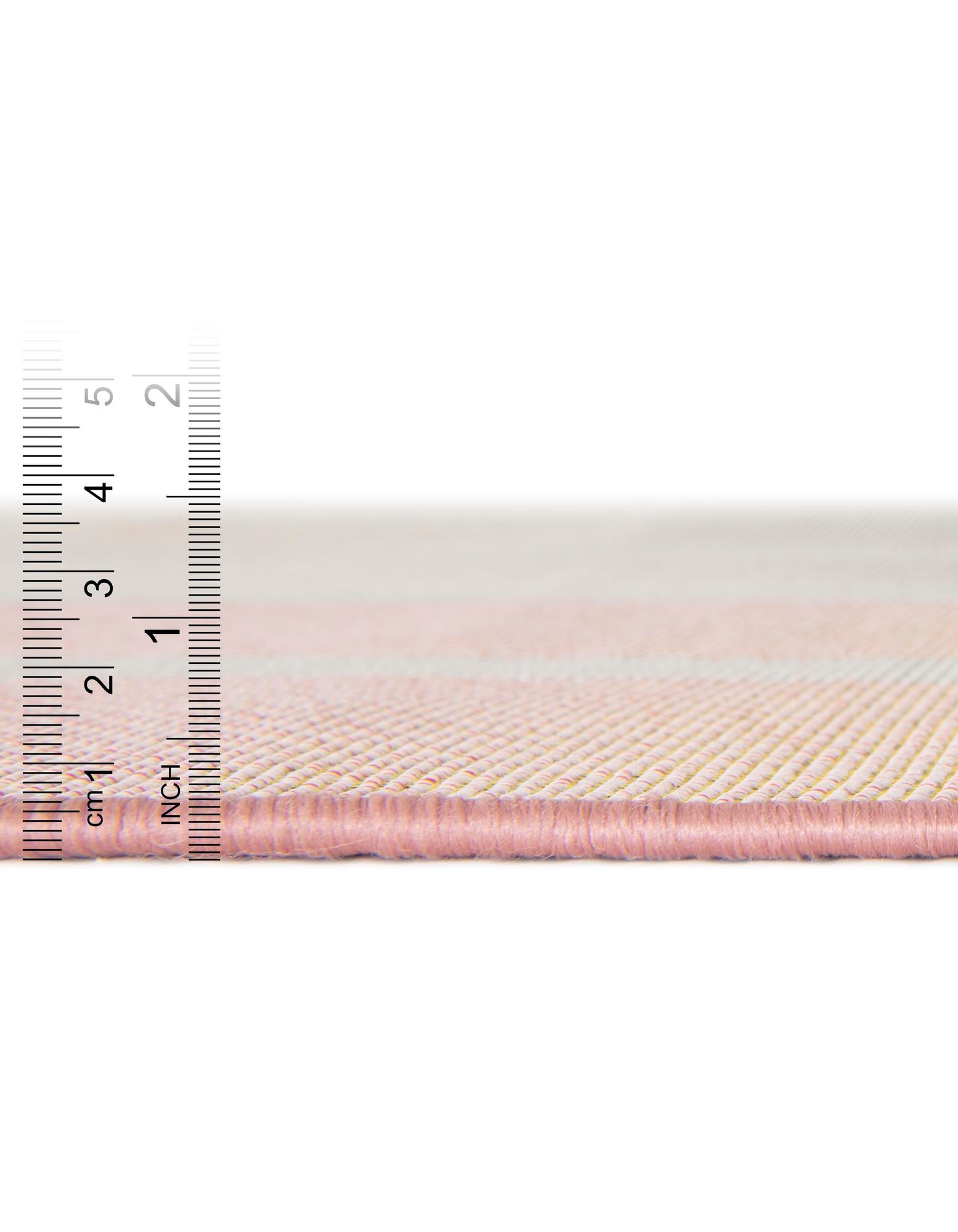 2' 7 x 10' Easy-Clean Striped Indoor / Outdoor Runner Rug