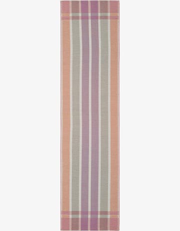 2' x 8' Easy-Clean Striped Indoor / Outdoor Runner Rug
