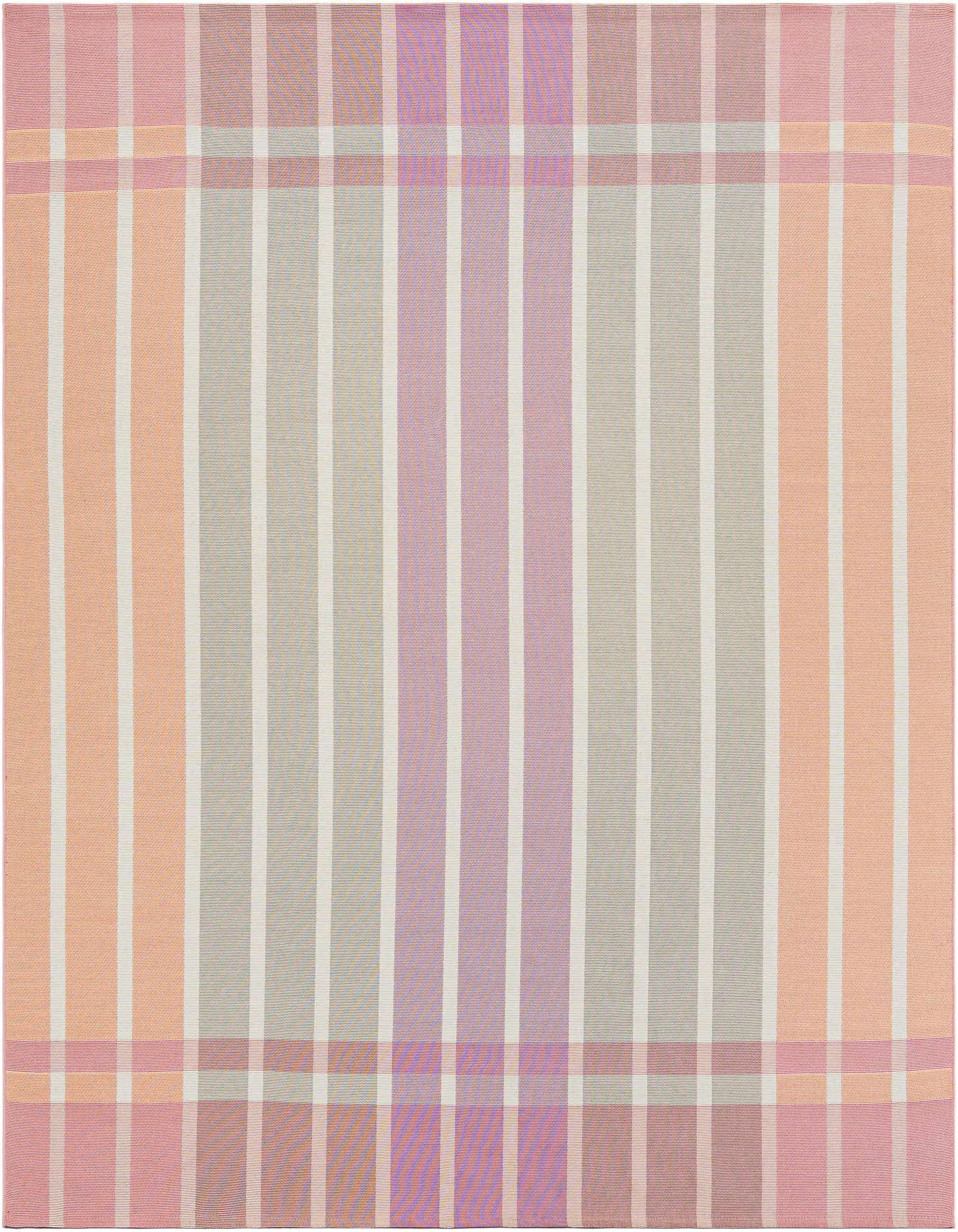 7' 10 x 7' 10 Easy-Clean Ribbon Indoor / Outdoor Square Rug