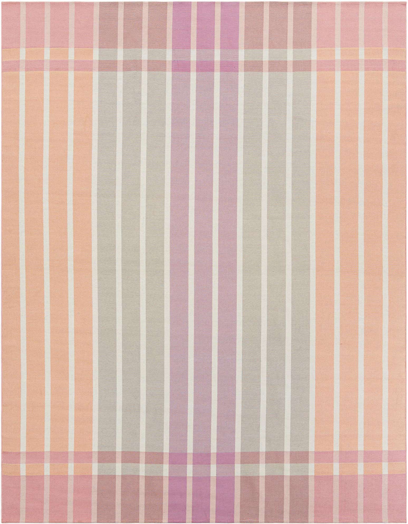 10' x 10' Easy-Clean Striped Indoor / Outdoor Square Rug