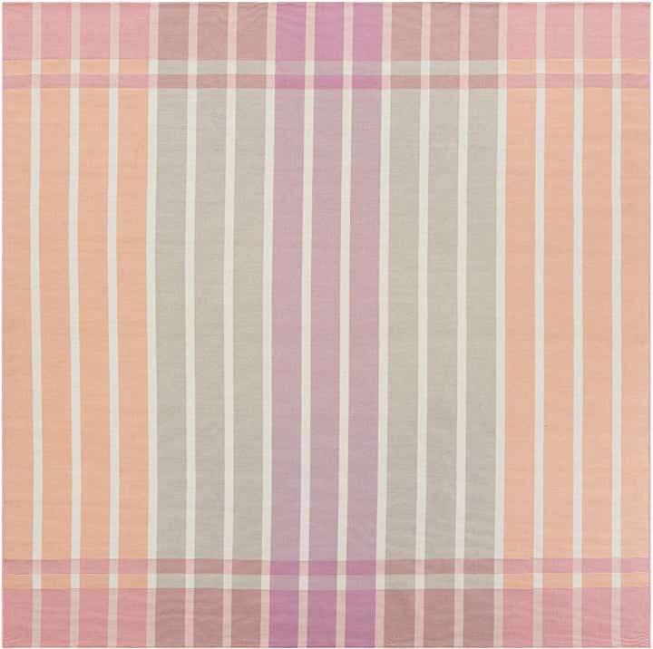 10' x 10' Easy-Clean Striped Indoor / Outdoor Square Rug